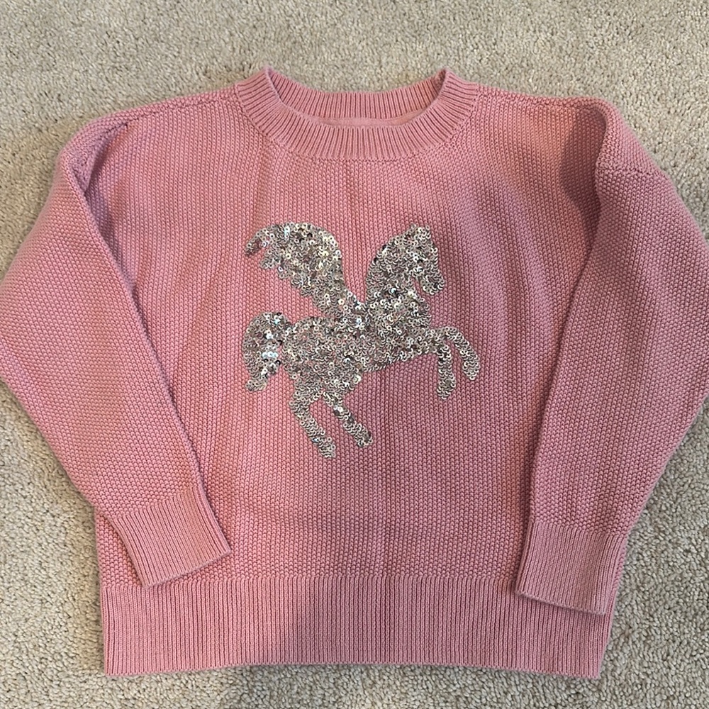 Girls Gap unicorn sweater-size small